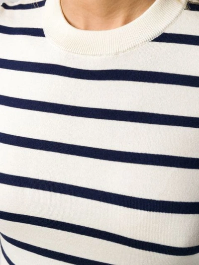 Shop Polo Ralph Lauren Striped Knitted Top In White