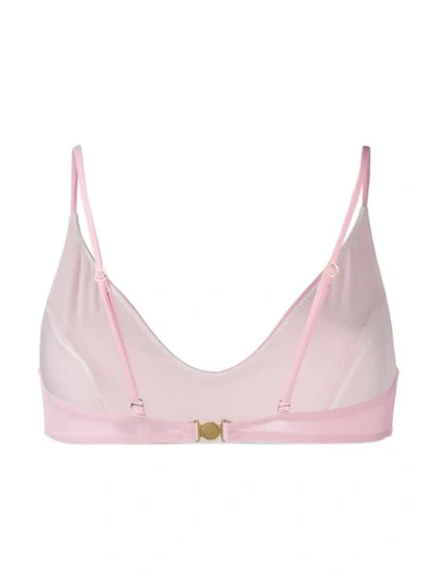 Shop Natasha Zinko Fitted Bikini Top In Pink