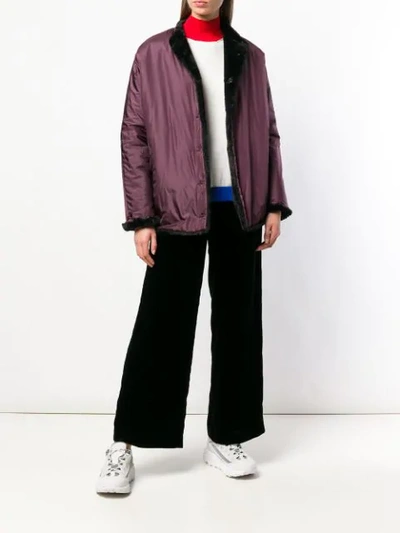 Aspesi Velour Wide-leg Sweatpants In Black