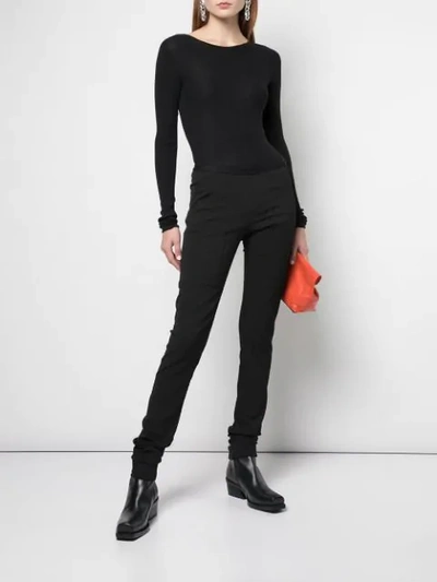 Shop Rick Owens Long Knitted Top In Black