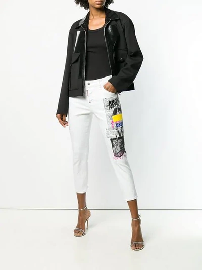 Shop Dsquared2 Cool Girl Cropped Jeans In White