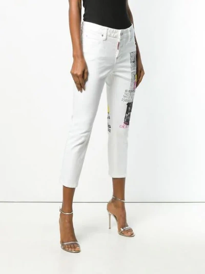 Shop Dsquared2 Cool Girl Cropped Jeans In White