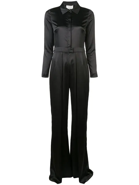 black collared jumpsuit