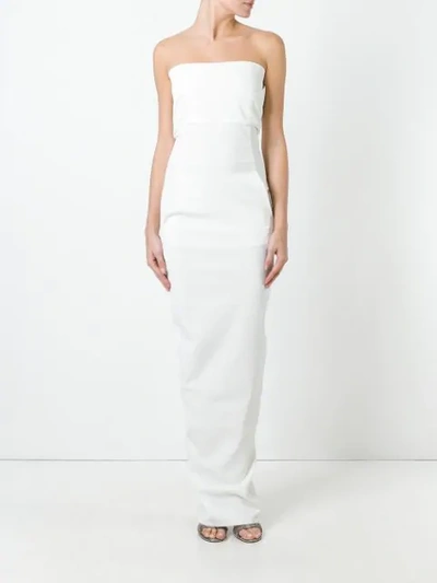 Shop Rick Owens Strapless Gown In White