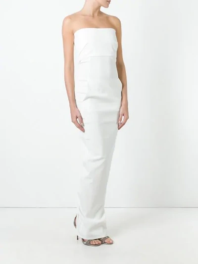 Shop Rick Owens Strapless Gown In White