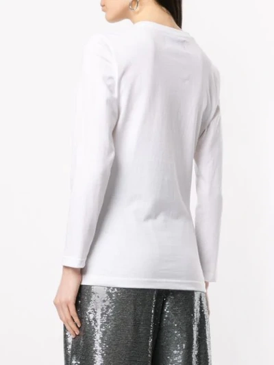Shop Dima Ayad Printed Top In White