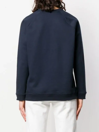 Shop Valentino Vltn Print Sweatshirt In Blue