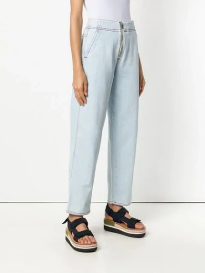 Shop Marni Straight Leg Jeans - Blue