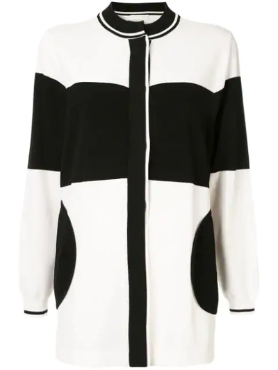 Shop Anteprima Colour Block Cardi-coat - Black