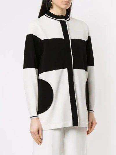 Shop Anteprima Colour Block Cardi-coat - Black