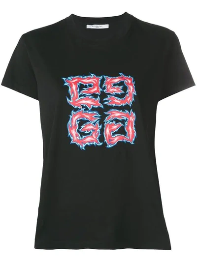 Shop Givenchy 4g Flame T In Black