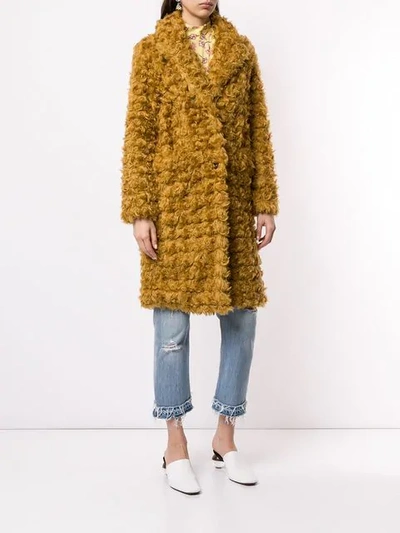 Shop Baum Und Pferdgarten Shaggy Coat In Yellow