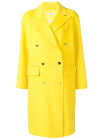 Shop P.a.r.o.s.h Lottie Peacoat In Yellow