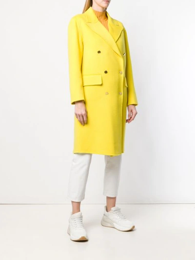 Shop P.a.r.o.s.h Lottie Peacoat In Yellow