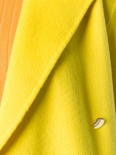 Shop P.a.r.o.s.h Lottie Peacoat In Yellow