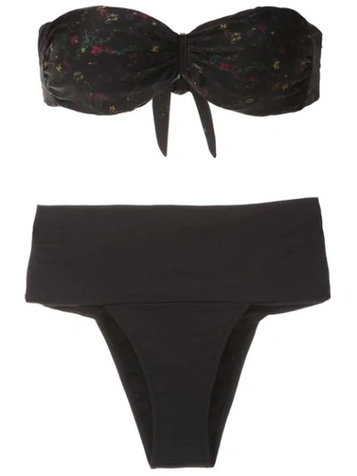 Shop Osklen Strapless Bikini Set In Black