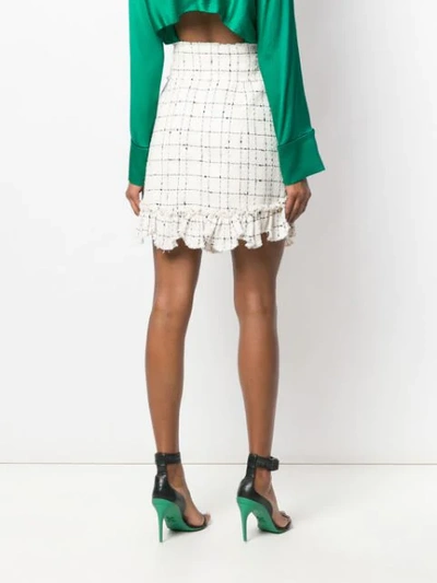Shop Rebecca Taylor Plaid Tweed Skirt In White