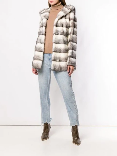 Shop Liska Mink Fur Hooded Jacket In Kohinor