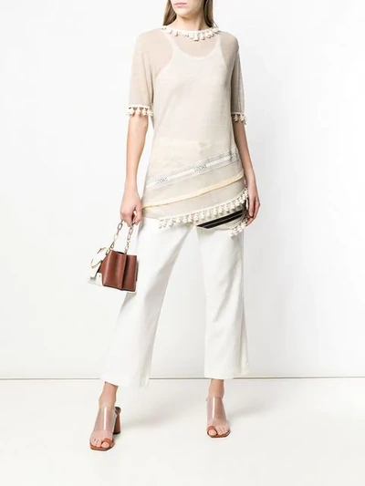 Shop Loewe Pompons T-shirt In Neutrals