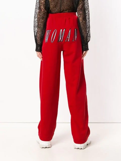 Off-white High-waisted Track Trousers In Red