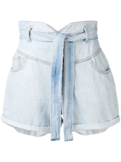 Shop Pinko Denim Shorts In Blue