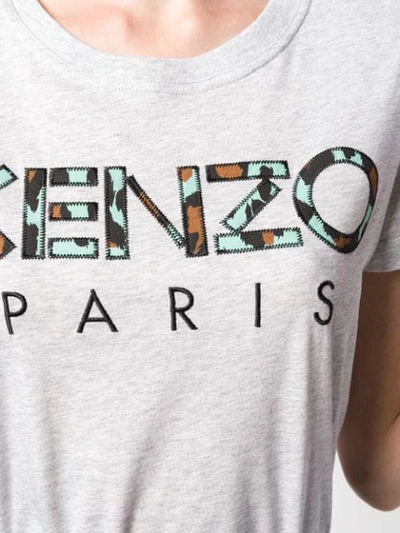 Shop Kenzo Logo T-shirt - Grey