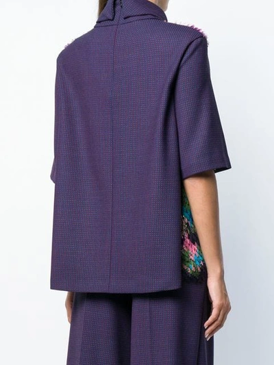 Shop Talbot Runhof Fil Coupé Jacquard Top In Purple