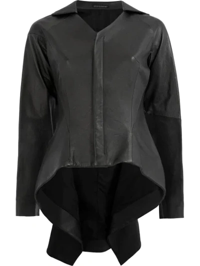 Shop Yohji Yamamoto Lambskin Jacket In Black