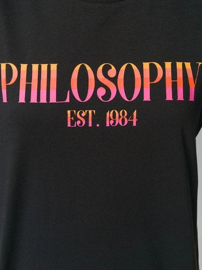 Shop Philosophy Di Lorenzo Serafini Logo Round Neck T-shirt In Black