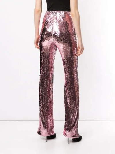 Shop Rachel Gilbert Addie Sequin Trousers In Pink