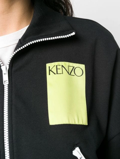 Shop Kenzo Logo Fitted Jacket In Black