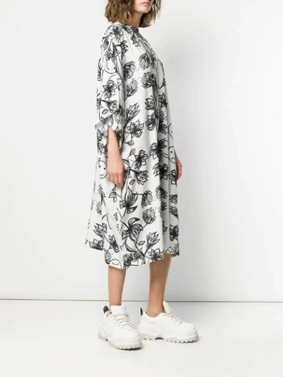 Shop Barbara Bologna Kleid Mit Blumen-print - Weiss In White