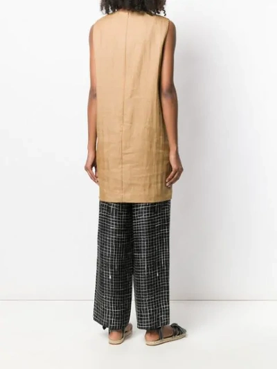 Shop Theory Long Vest Top In Neutrals