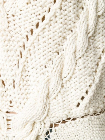 Shop Almaz Lace Detail Knit Jumper - White