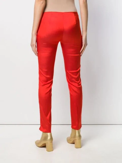 Shop P.a.r.o.s.h High-waisted Trousers In Red