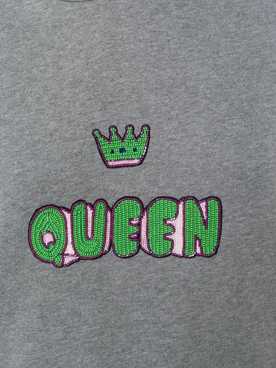 Shop Dolce & Gabbana Queen Hoodie In Grey