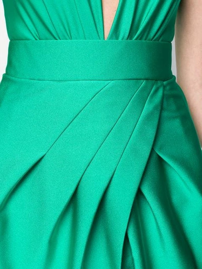 Shop Fausto Puglisi V-neck Mini Dress In Green