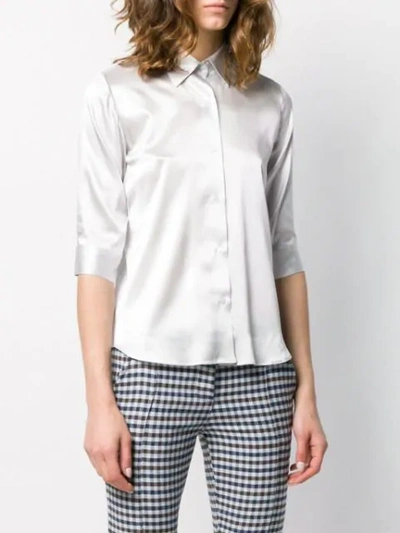 Shop Blanca Slim-fit Shirt In Grey