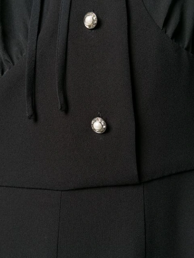 MIU MIU 衬衫式褶饰连衣裙 - 黑色