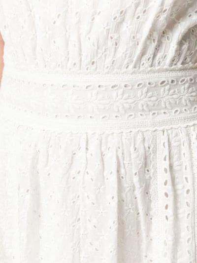 Shop Ulla Johnson Embroidered Flared Dress In White