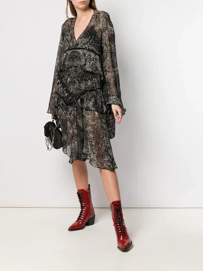 Giacobino Creponne Printed Dress In Black