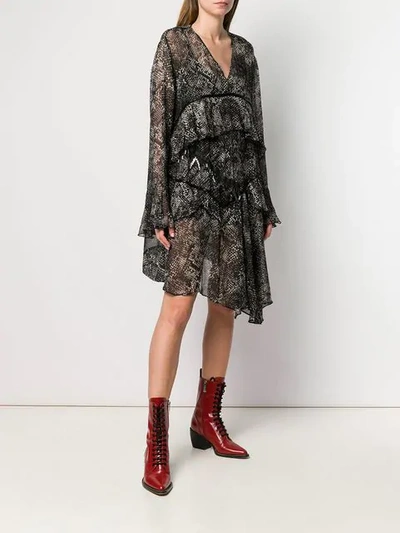 Giacobino Creponne Printed Dress In Black
