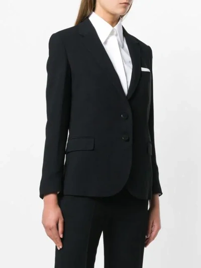 Shop Neil Barrett Classic Buttoned Blazer In Black