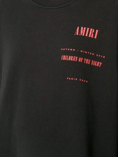 Shop Amiri Chest Logo Sweatshirt In Black