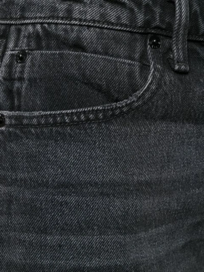 Shop Alexander Wang T Frayed Denim Shorts In Grey