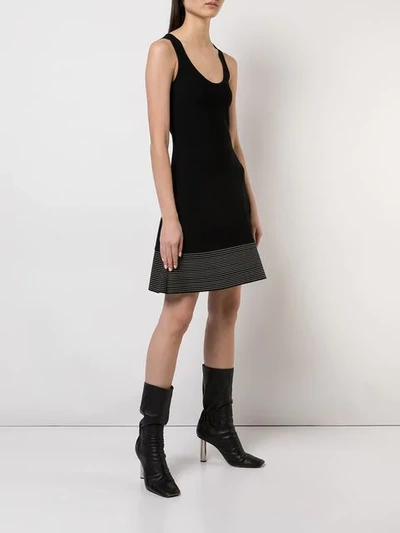 Shop Proenza Schouler Topstitch Knit Dress In Black