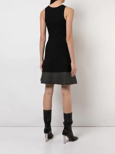 Shop Proenza Schouler Topstitch Knit Dress In Black