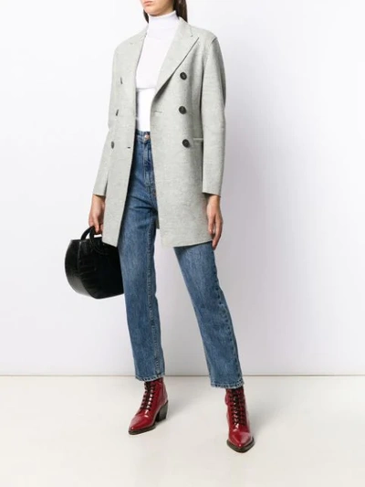 Shop Blanca Double Breasted Coat - Grey