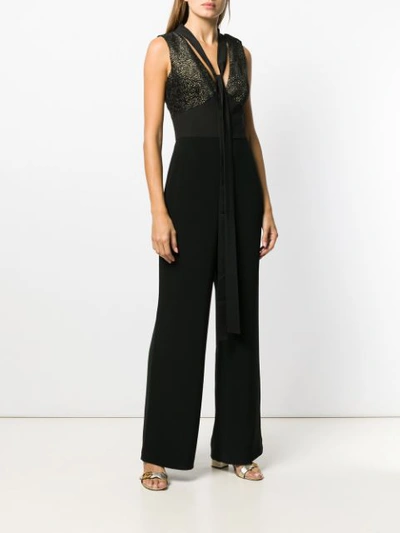 Shop Zeus + Dione Zeus+dione Neck Tie Jumpsuit - Black