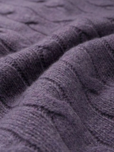 Shop Polo Ralph Lauren Cable Knit Top In Purple
